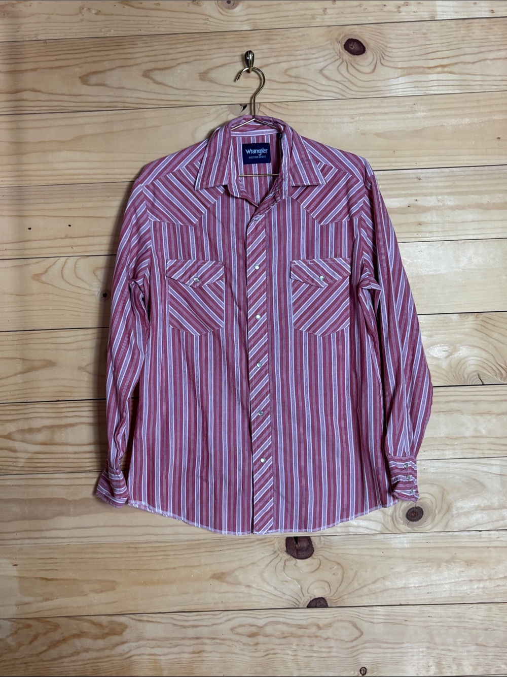 Wrangler vintage western pearl button shirt size M